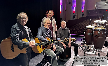Dennis Warner & the D's with Kara Ewinger, staff at the Capitol Theater and also radio host who did a live interview with Dennis from the theater.